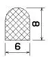 25315/cellularEPDM D-profile