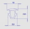 10/7.5 × 8.5 mm, PVC/TPE 61, black