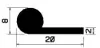 2090/p-shaped EPDM P-profile