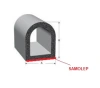 14 × 12 mm, cellular EPDM 600, D-profile, black, self-adhesive