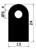1597/TPE 65, D-profile, black