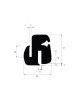 Profile 31x24 mm, PVC 65, black