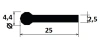 25 × 4.4 mm P-profile