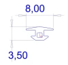8 × 3.5 mm, TPE 55, black, support