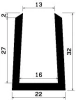 Profile-U 1222, PVC 65, black