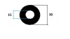30x15mm, cellular EPDM 550, black