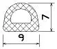 25496/EPDM65 D-profile