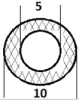 10 x 5 mm, cellular EPDM 650, black – hose