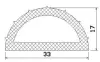 25557/EPDM65 D-profile