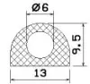 25120/EPDM65  D-profile