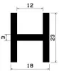 0804/EPDM-H-Profile