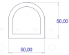 50 x 50 mm, PVC 65, black