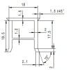 19.5/21 × 18/21 × 500 mm, PVC 70, black, 18 mm groove