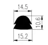 15.2/14.5 × 10.6 mm EPDM70 - joint cover