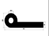 0522/p-shaped PVC/TPE 61, black P-profile